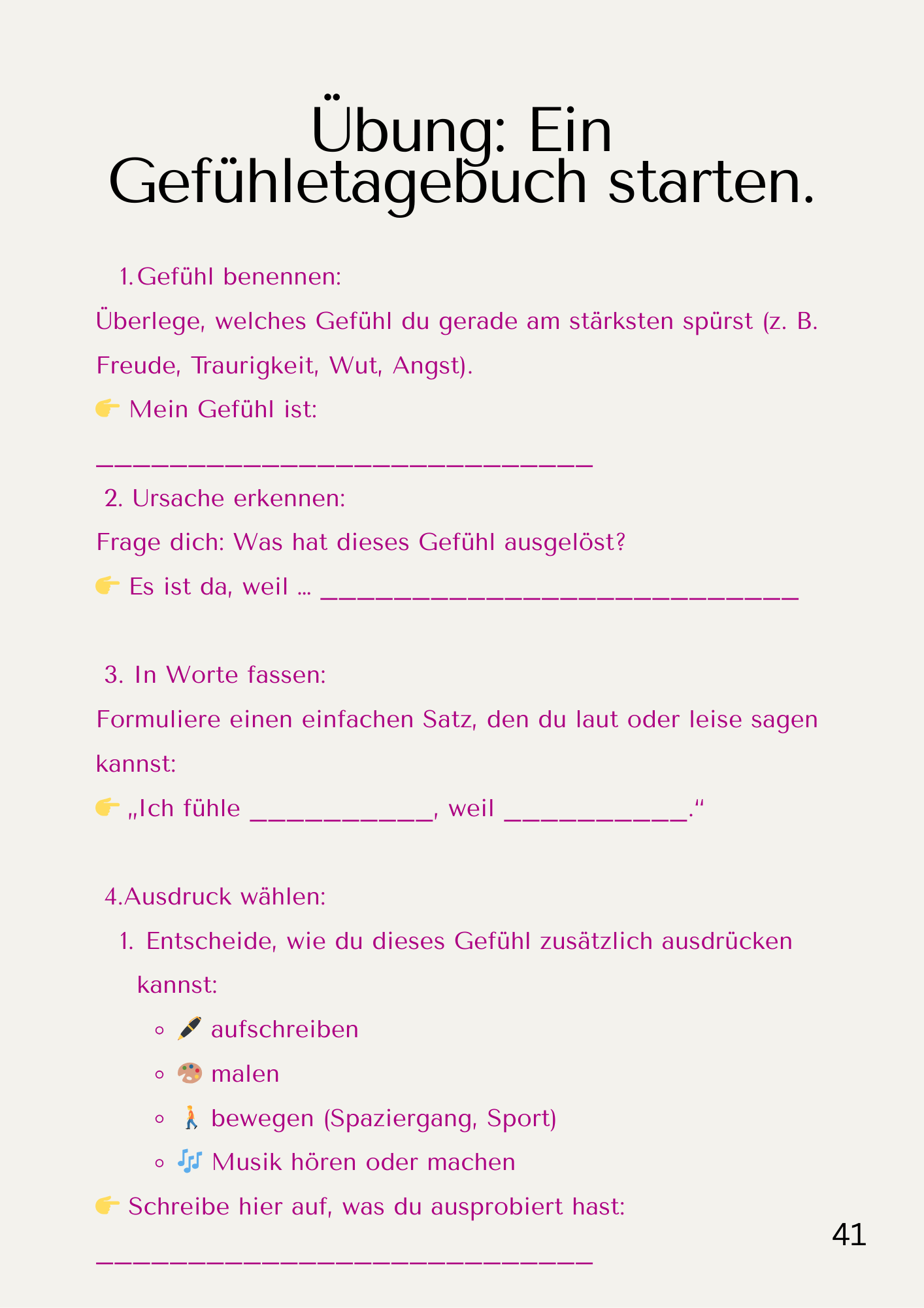 Übung dazu