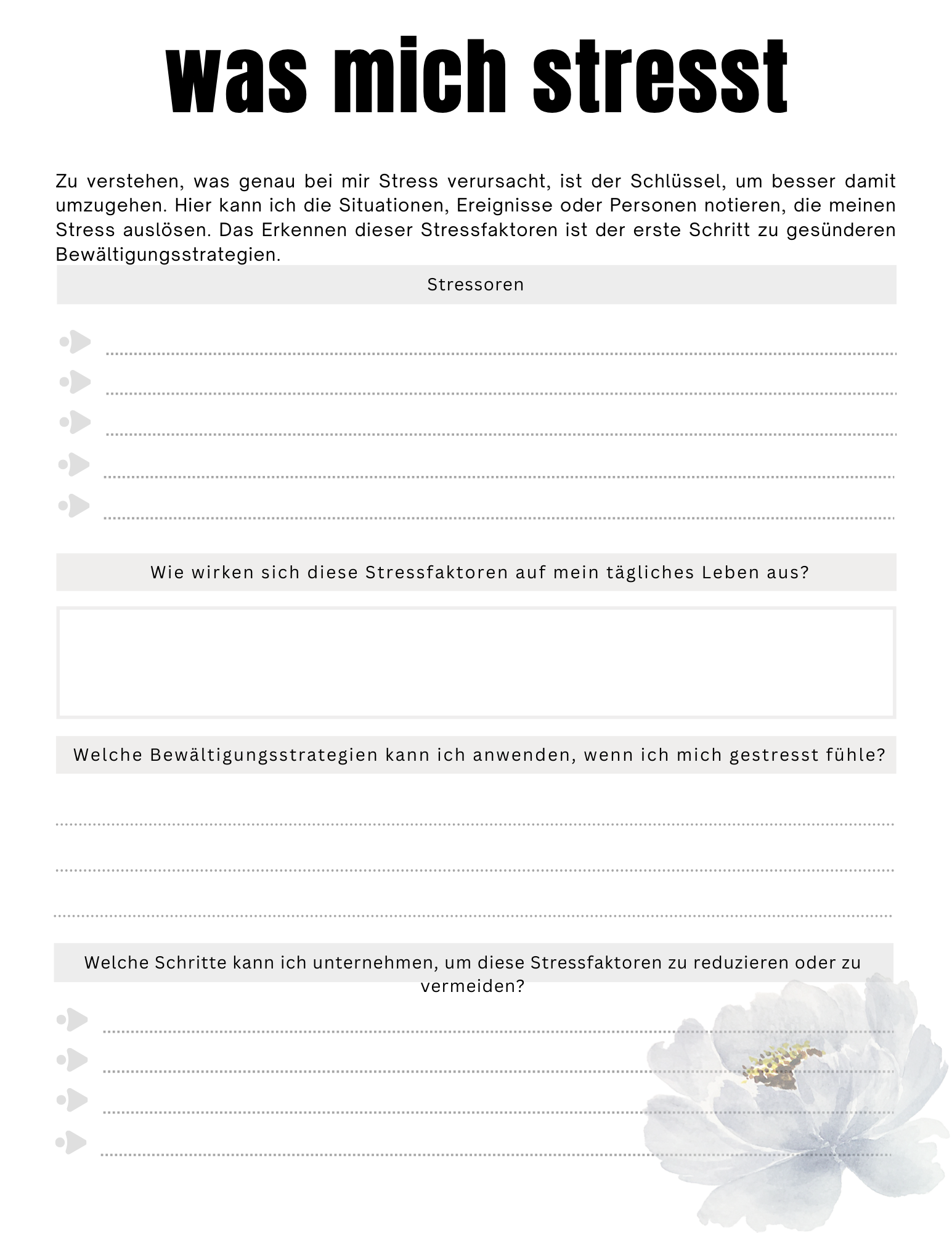 Geführte Frage Was belastet mich gerade wirklich?