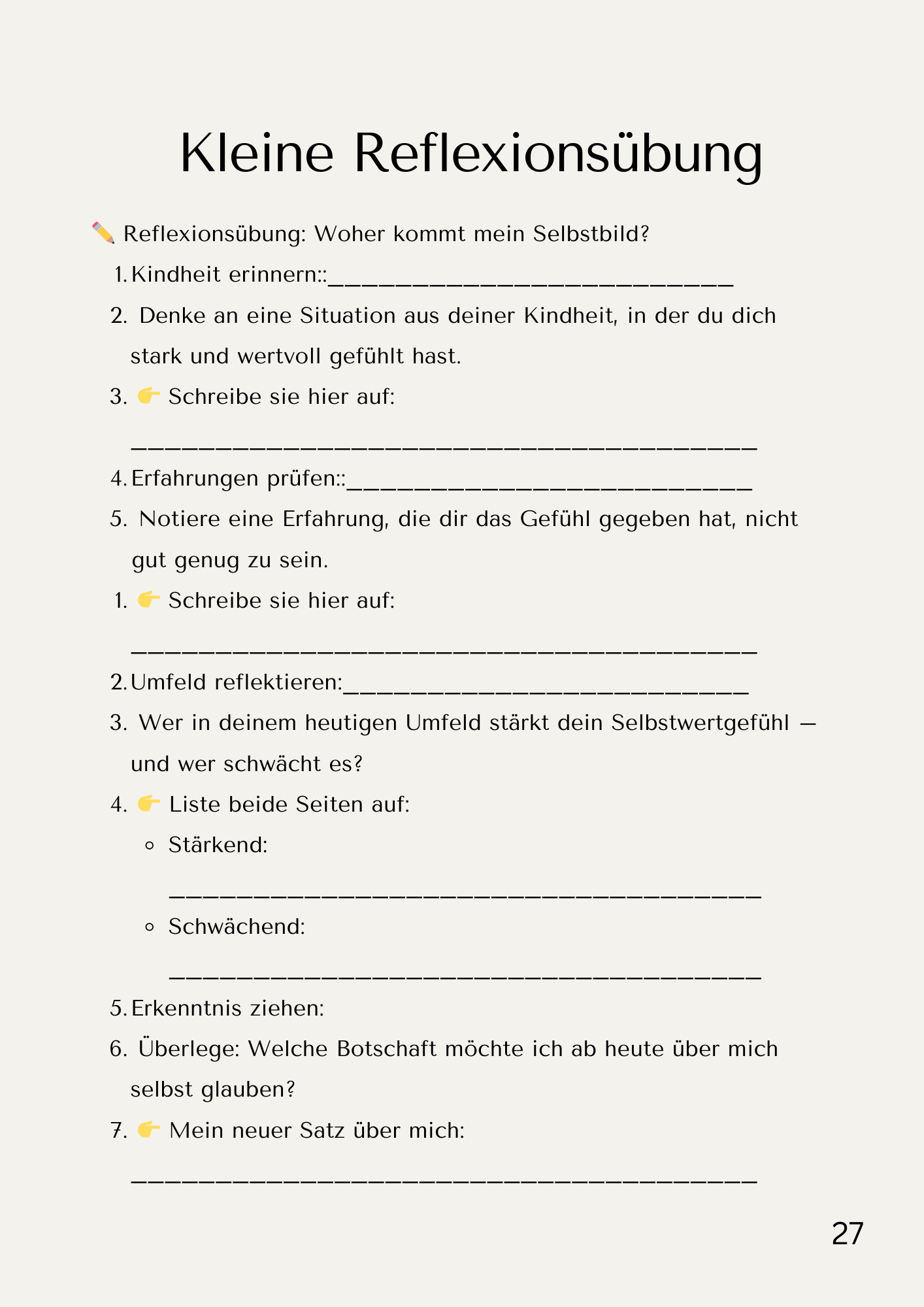 Kleine Übung