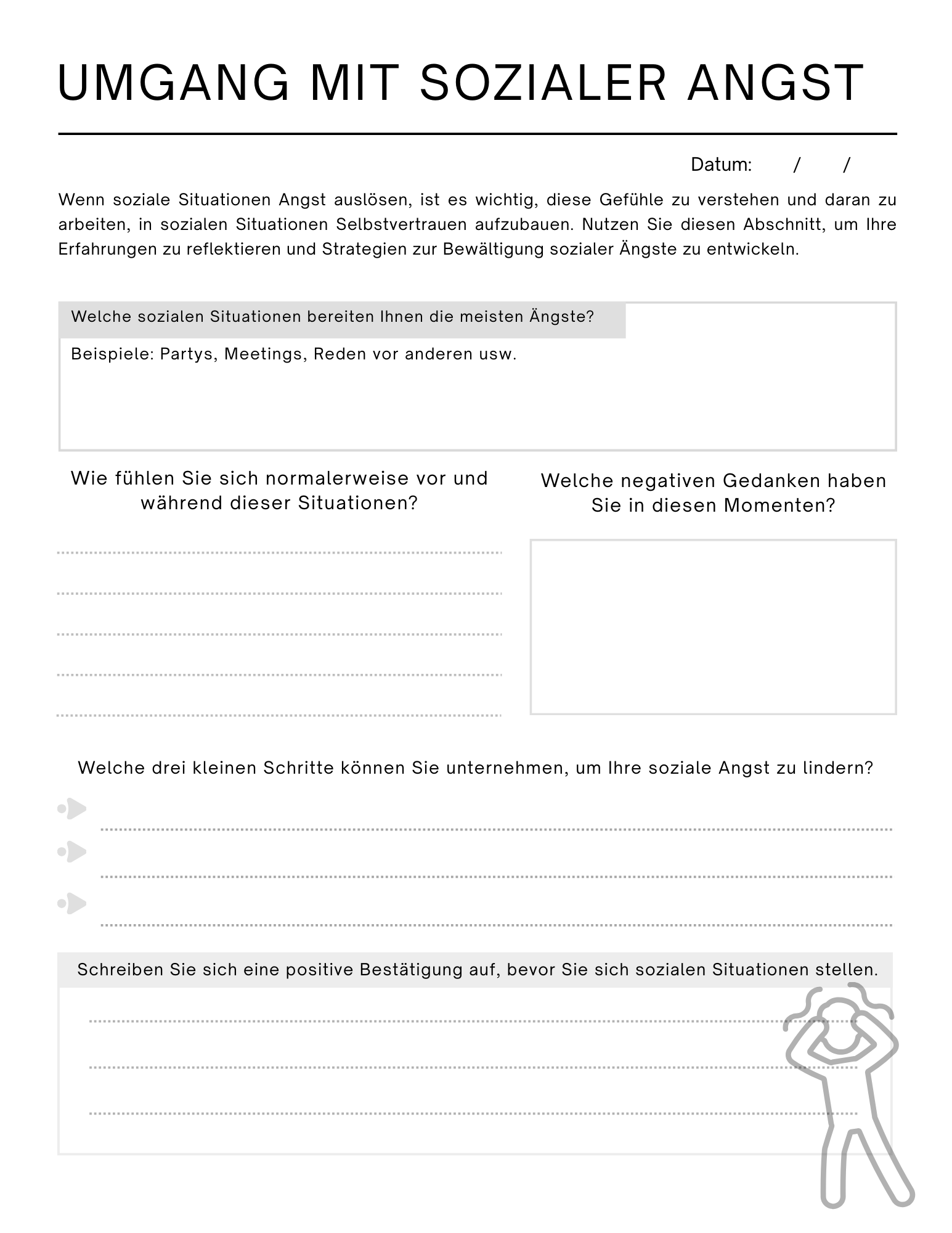 Mini-Tool zur Selbstberuhigung.Diese Seite zeigt dir ein einfaches Tool, das du jederzeit anwenden kannst, wenn Angst oder innere Unruhe aufkommt – auch unterwegs. Wirkung: Schnelle Entlastung. Mehr innere Ruhe.
