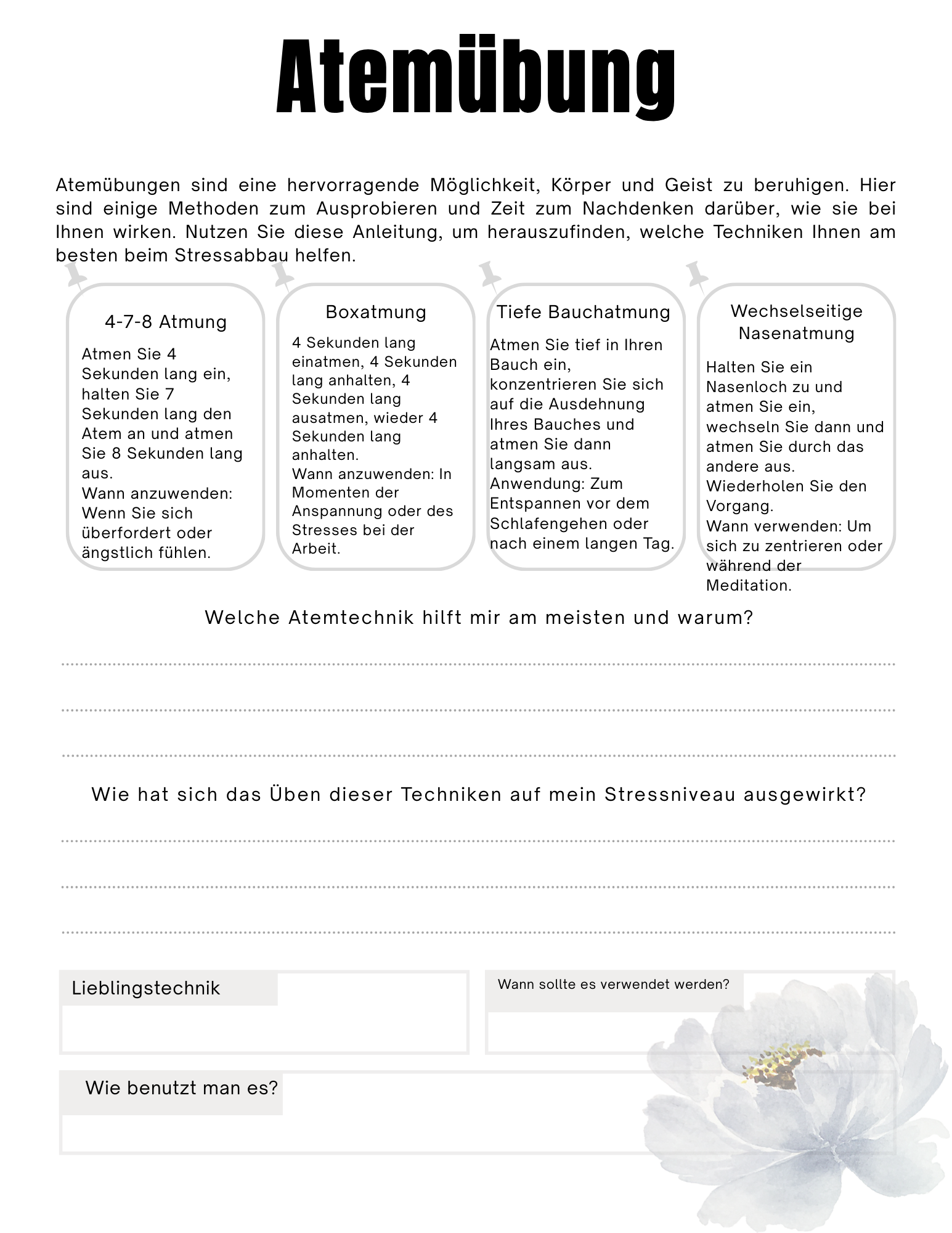 Alltag.Passt in dein echtes Leben Atemübungen