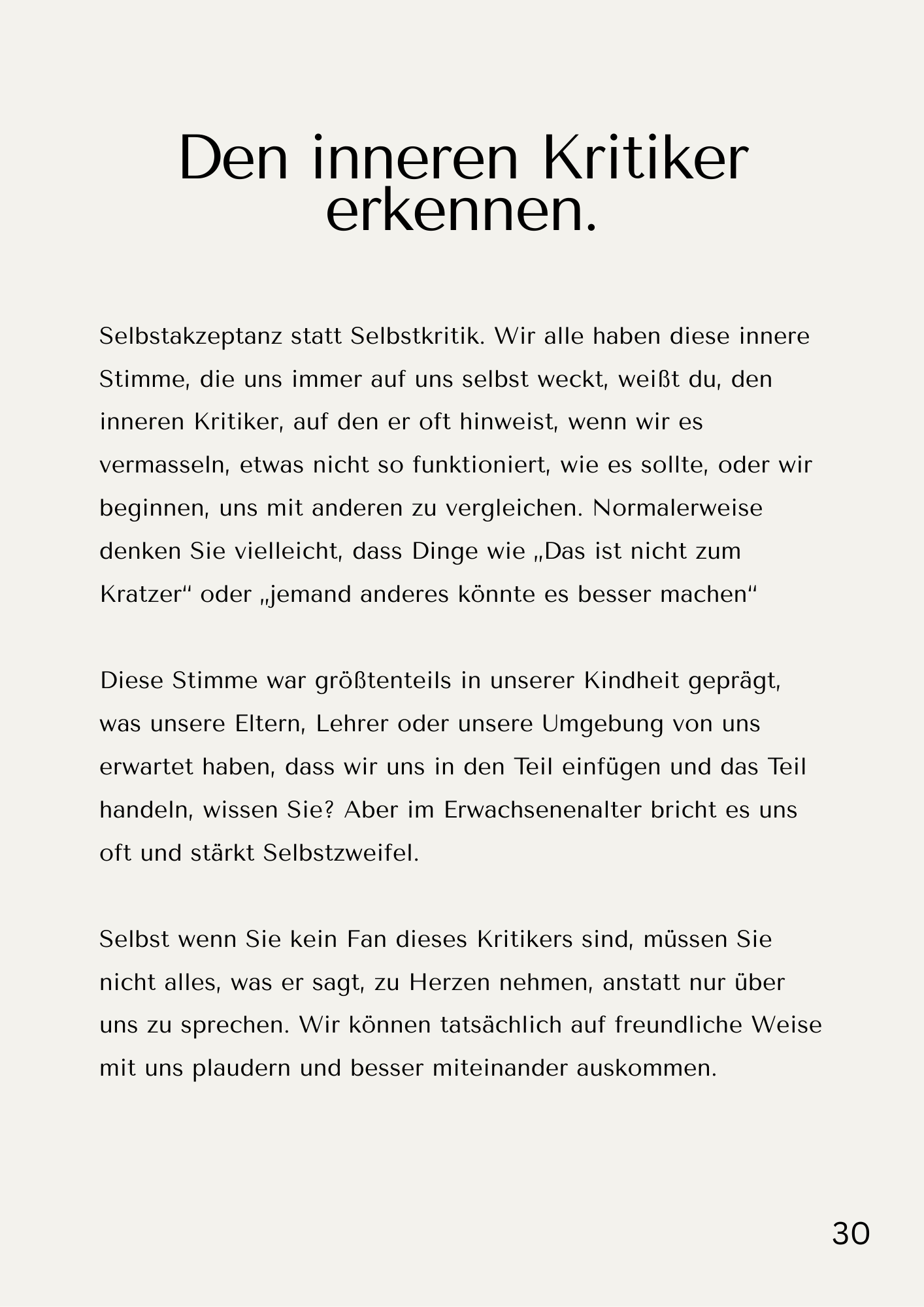 Den inneren Kritiker erkennen