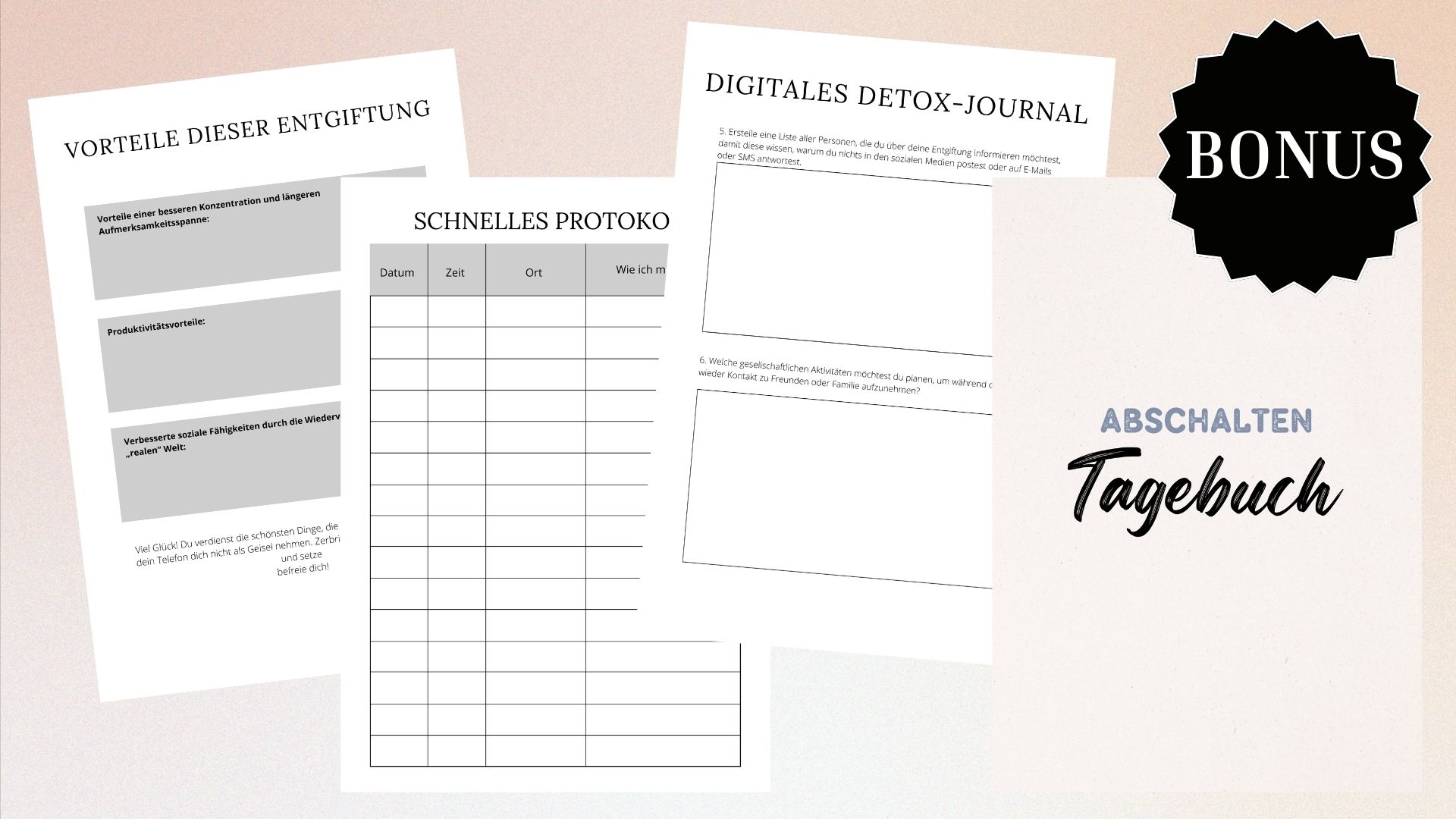 Abschalten Tagebuch