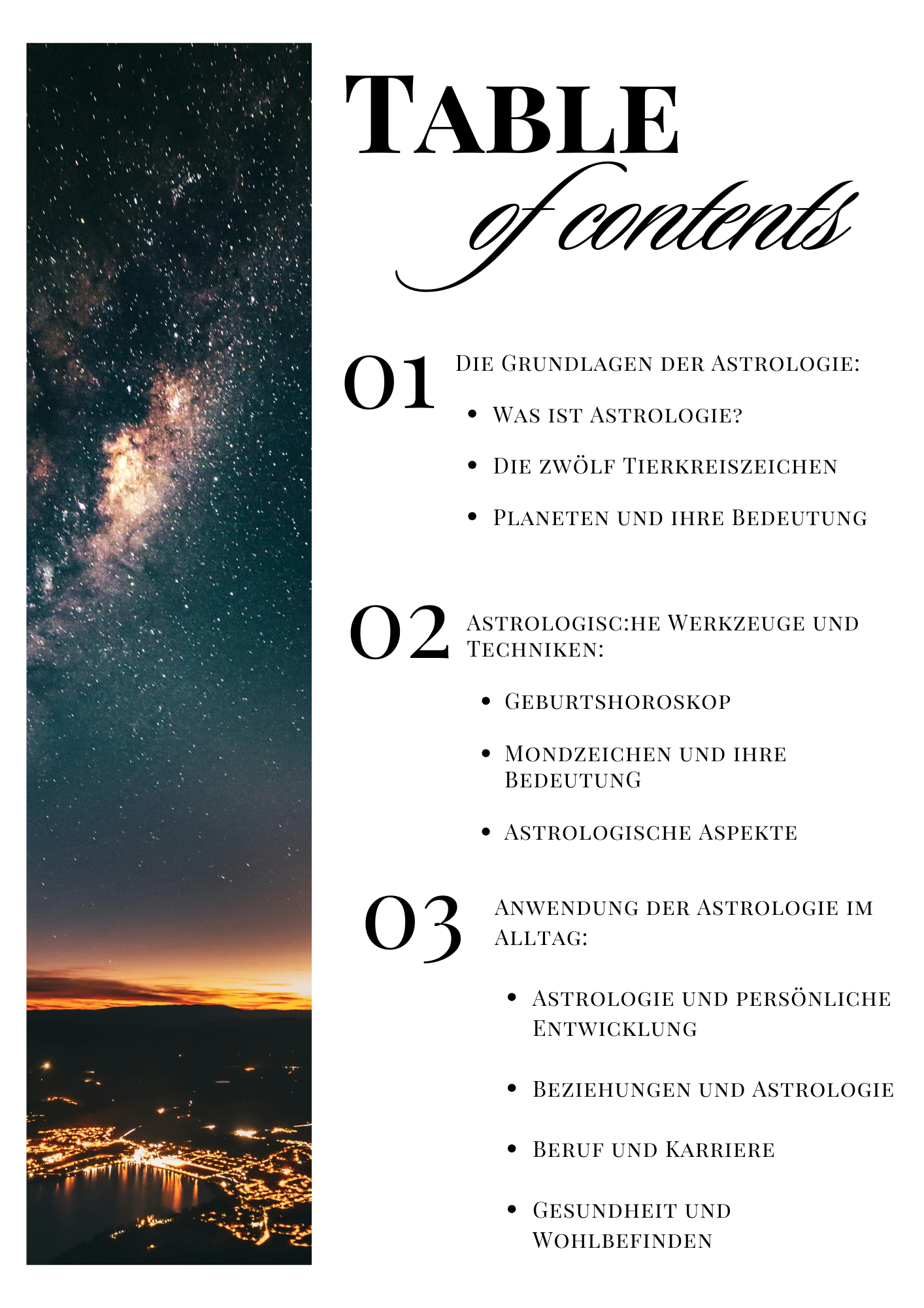 Kapitel des Guides