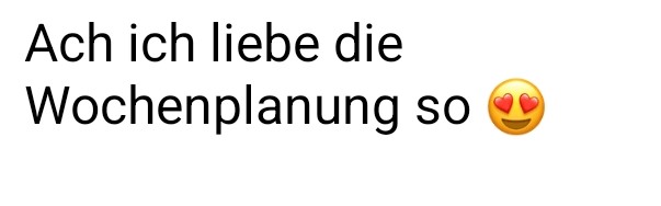 Feedback Wochenplanung 1
