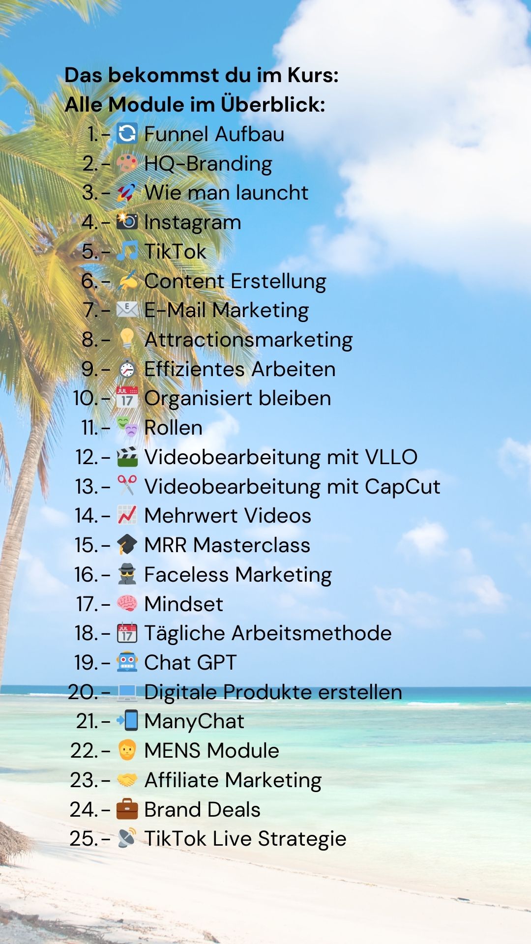 Das bekommst du im Kurs