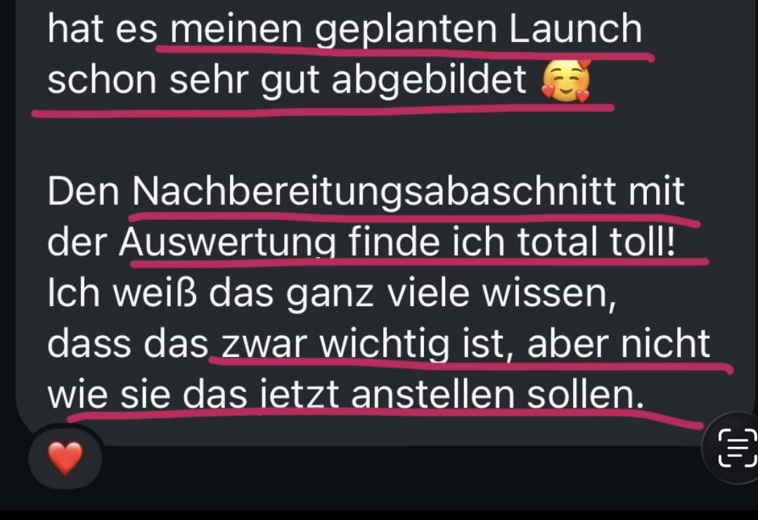 Kundenstimme zum Rückwärts-Launchplaner