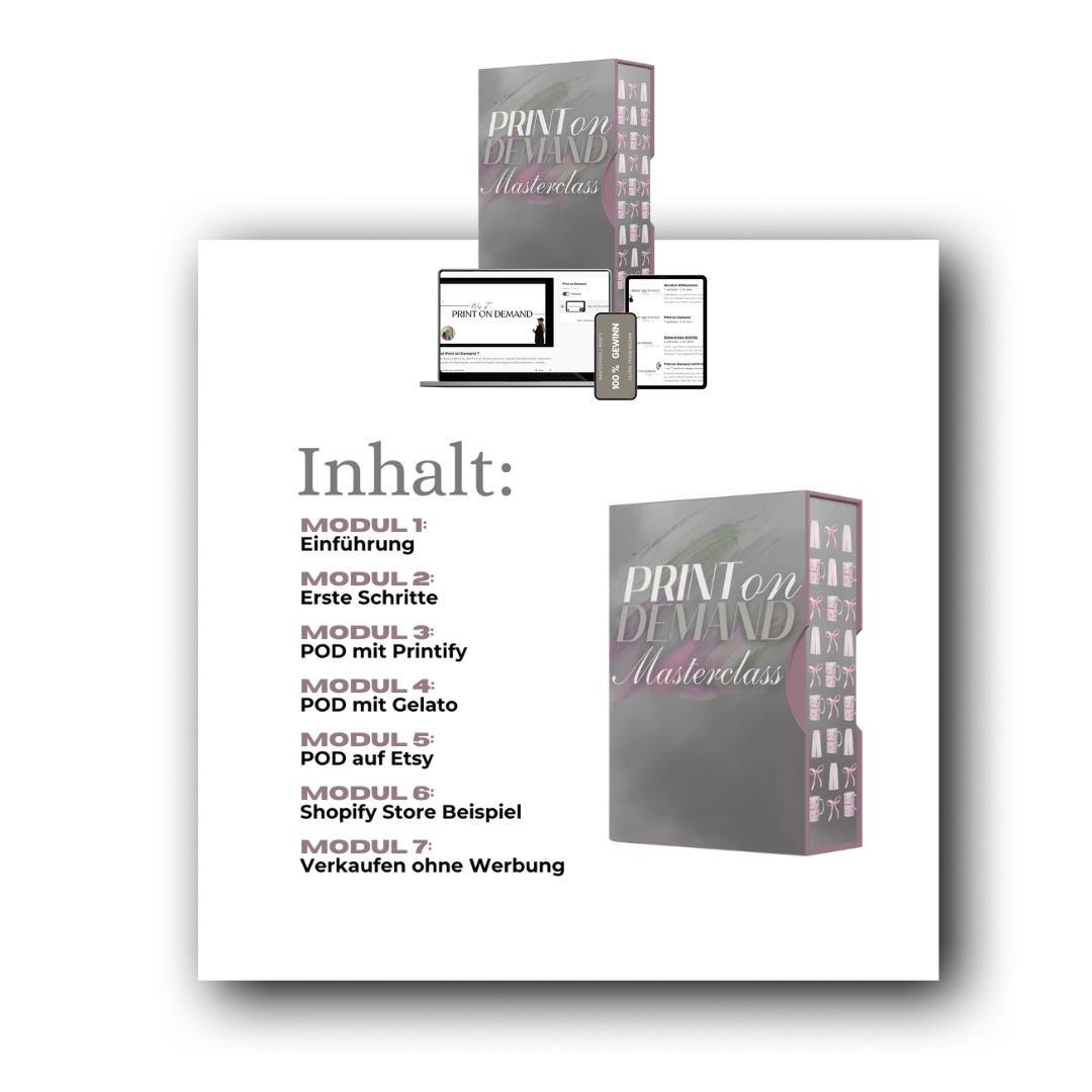 Inhalte der Print on Demand Masterclass
