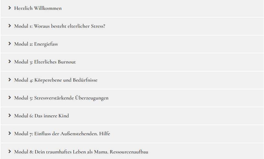 Die Module in der Übersicht