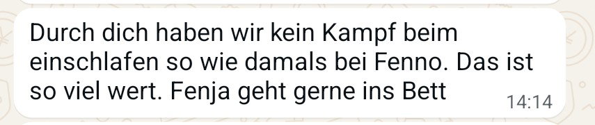Nachricht einer Kundin