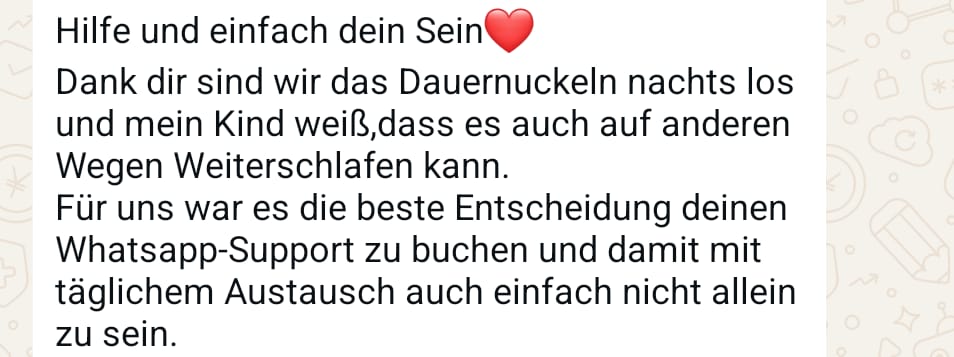 Nachricht einer Kundin